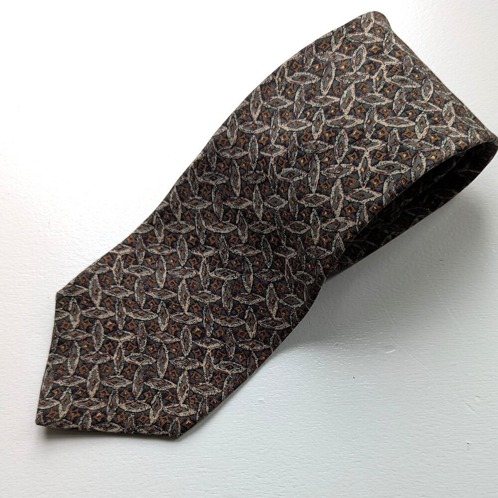 Zylos by George Machado Geometric Italian Silk Tie
